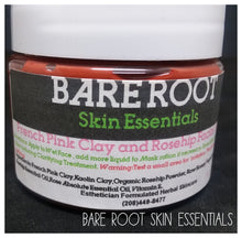 French pink clay and rosehip facial clay mask