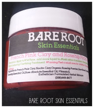 French pink clay and rosehip facial clay mask