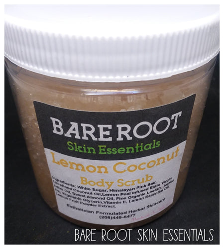 Lemon coconut body scrub